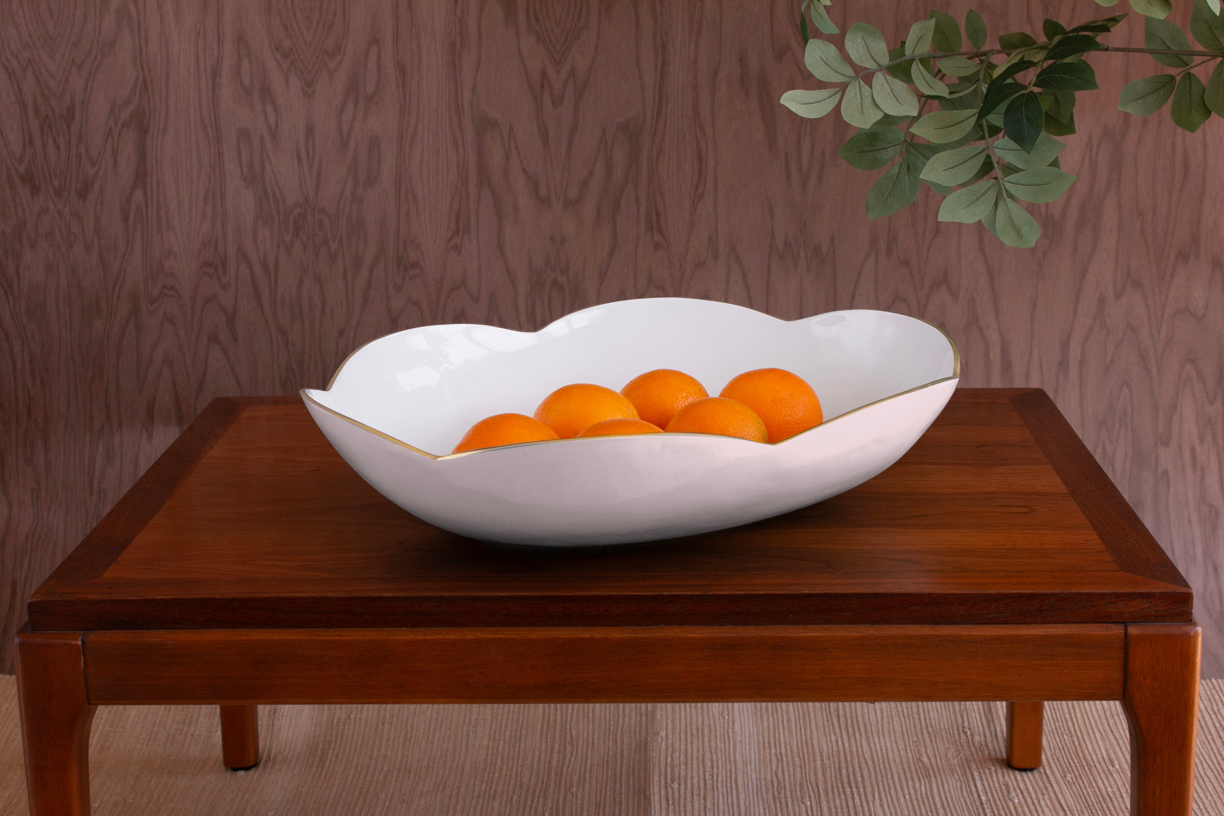 Beatriz Ball Servware Beatriz Ball ENCANTO Amelia Extra Large Oval Bowl Camellia and White