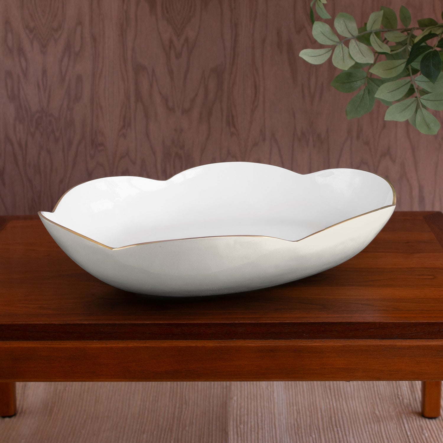 Beatriz Ball Servware Beatriz Ball ENCANTO Amelia Extra Large Oval Bowl Cream and White