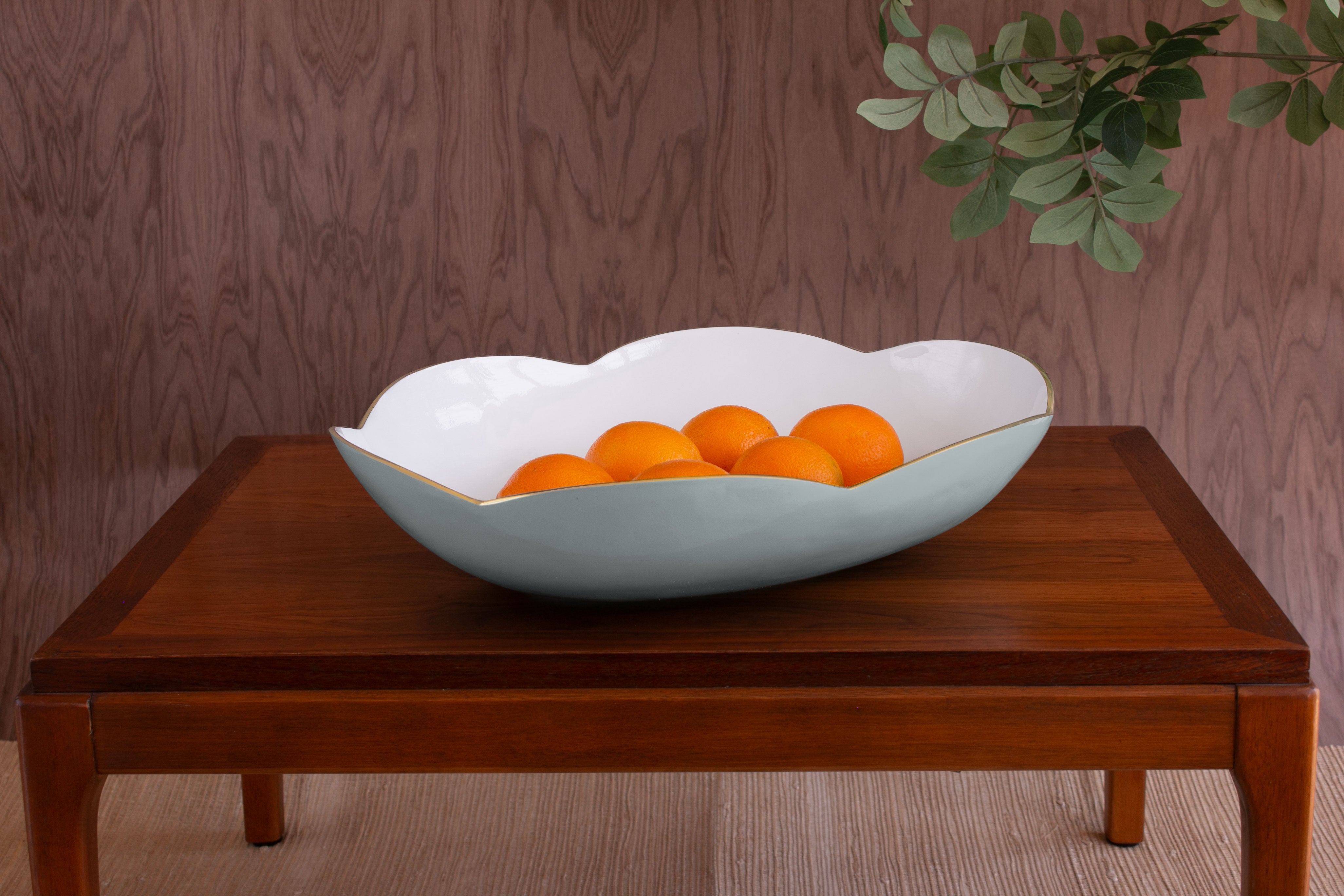 Beatriz Ball Servware Beatriz Ball ENCANTO Amelia Extra Large Oval Bowl Slate and White