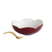 Beatriz Ball Giftware Beatriz Ball ENCANTO Amelia Mini Bowl w/spoon (Bordeaux and White)