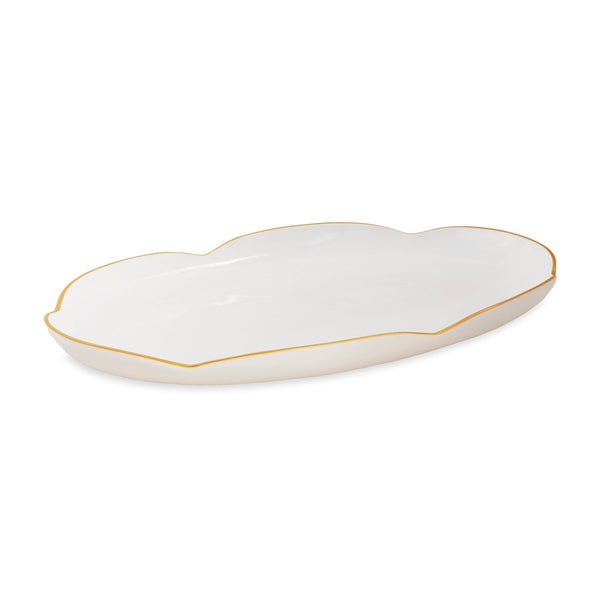 Beatriz Ball Servware Beatriz Ball ENCANTO Amelia Oval Tray Cream and White
