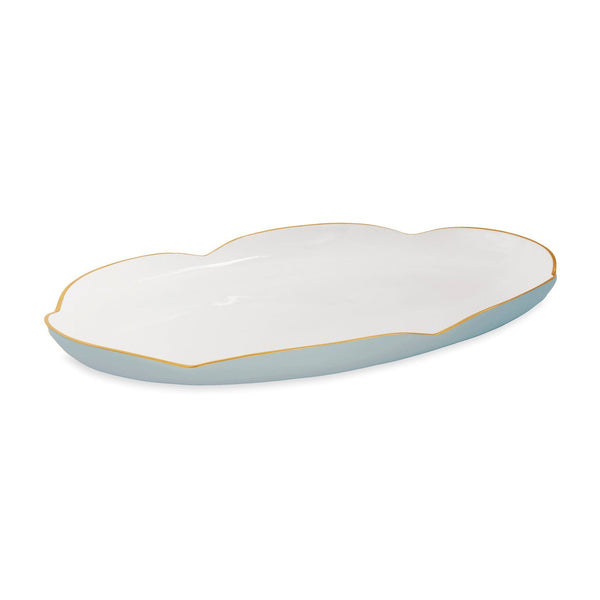 Beatriz Ball Servware Beatriz Ball ENCANTO Amelia Oval Tray Slate and White