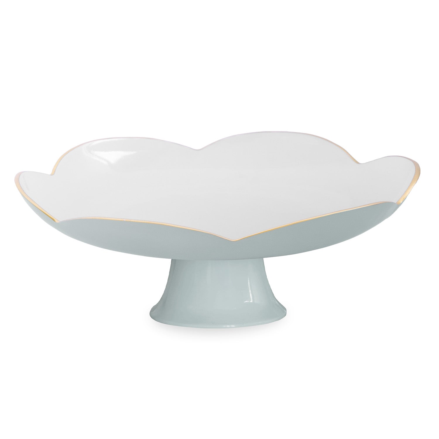 Beatriz Ball Servware Beatriz Ball ENCANTO Amelia Pedestal Cake Plate Slate and White