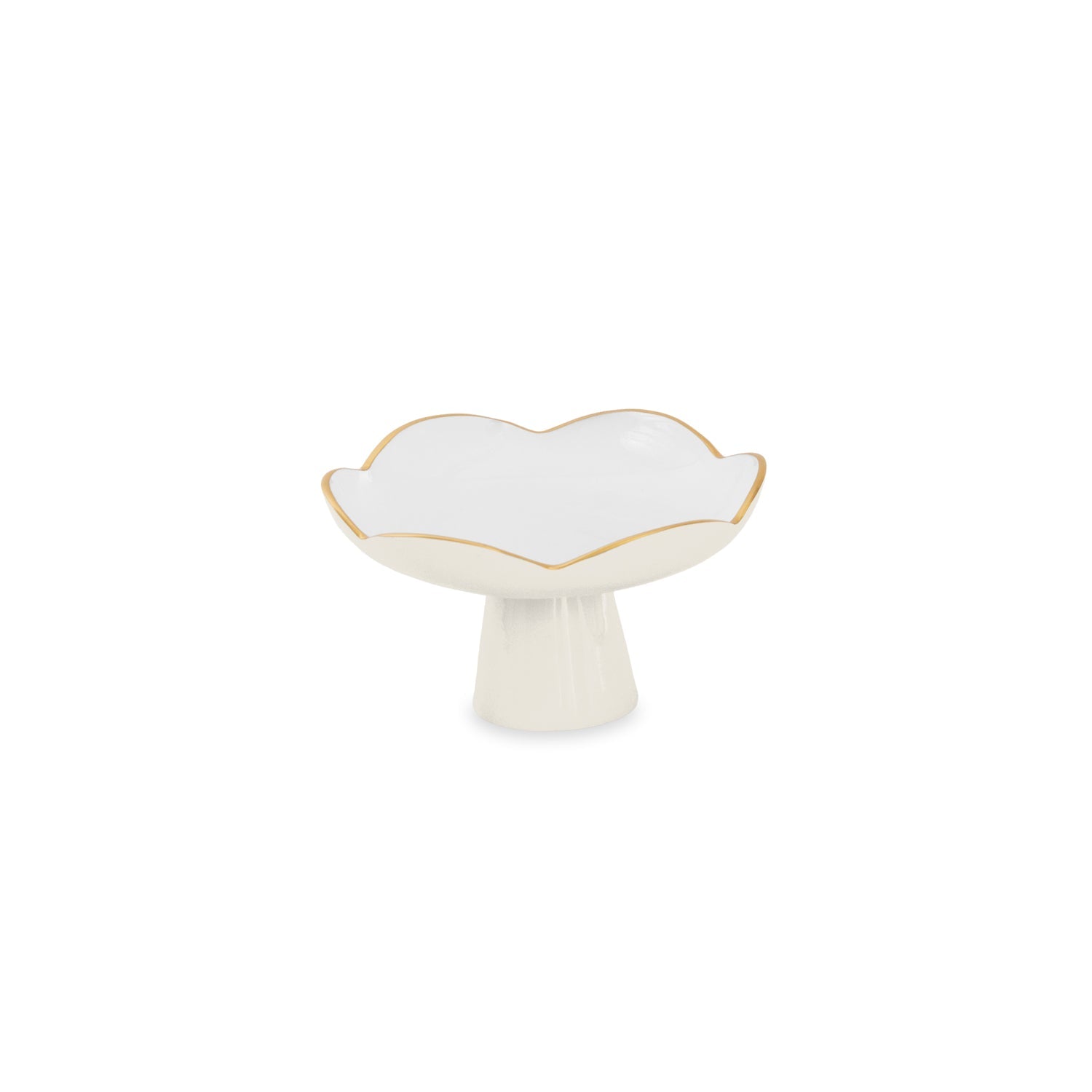 Beatriz Ball Servware Beatriz Ball ENCANTO Amelia Small Pedestal Cream and White