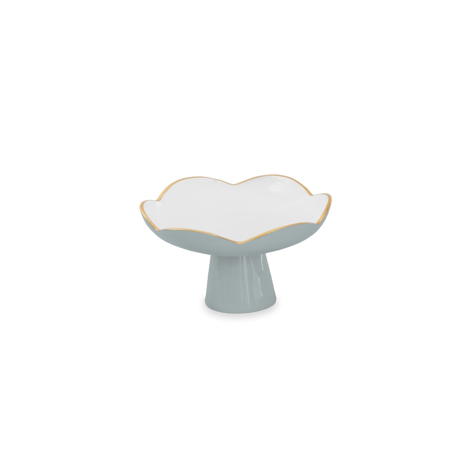 Beatriz Ball Servware Beatriz Ball ENCANTO Amelia Small Pedestal Slate and White