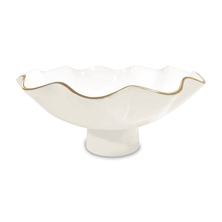 Beatriz Ball Serveware Beatriz Ball ENCANTO Carola Large Pedestal Bowl (Cream and White)