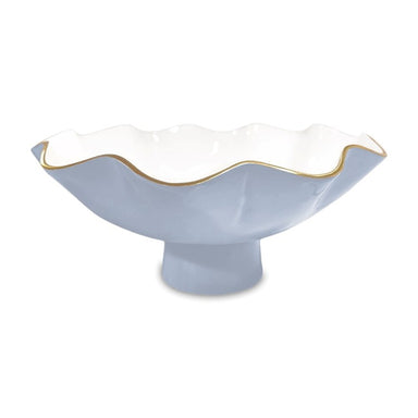 Beatriz Ball Serveware Beatriz Ball ENCANTO Carola Large Pedestal Bowl (Periwinkle and White)