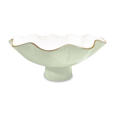 Beatriz Ball Serveware Beatriz Ball ENCANTO Carola Large Pedestal Bowl (Pistachio and White)