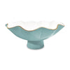 Beatriz Ball Serveware Beatriz Ball ENCANTO Carola Large Pedestal Bowl (Turquoise and White)