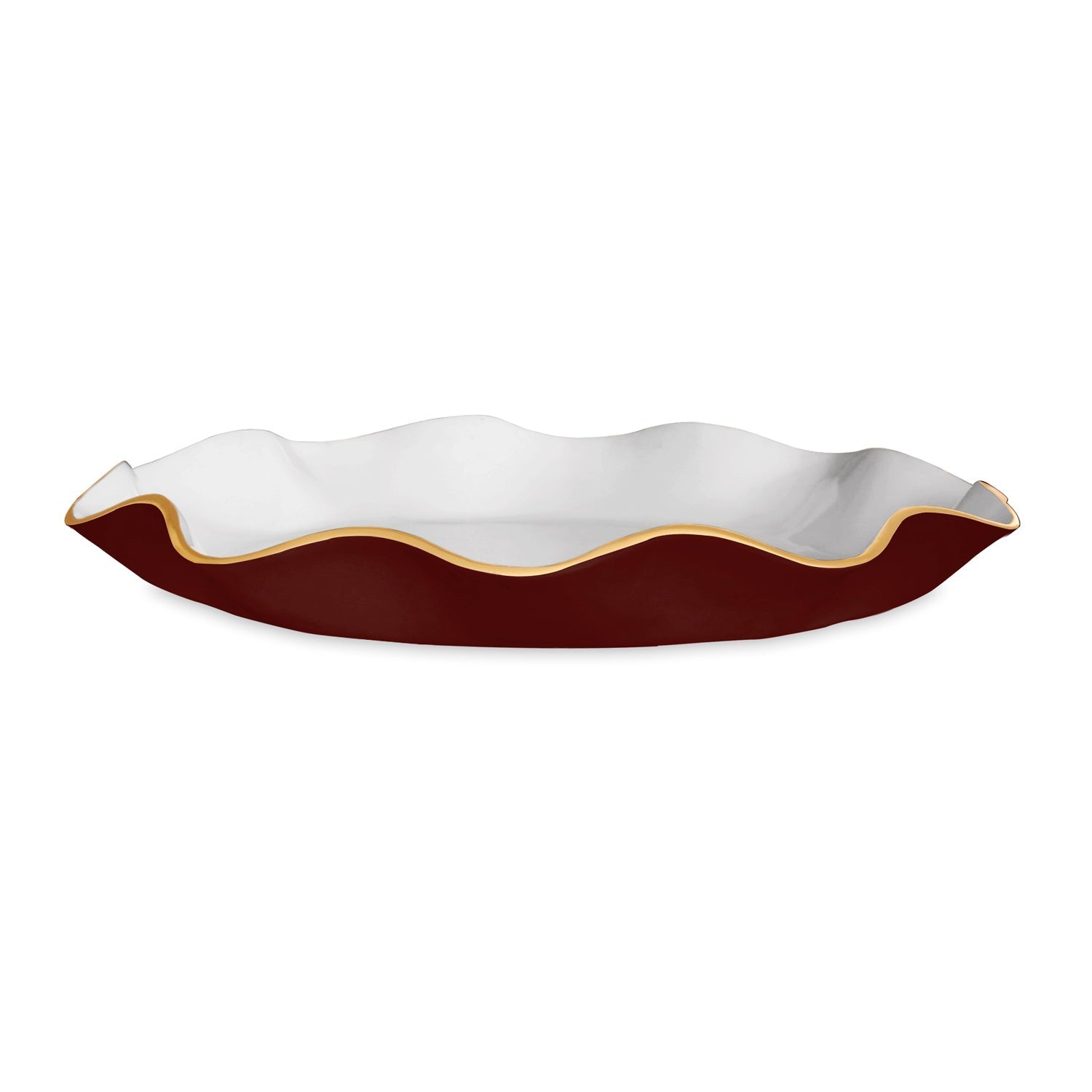 Beatriz Ball Giftware Beatriz Ball ENCANTO Carola Large Round Platter (Bordeaux and White)