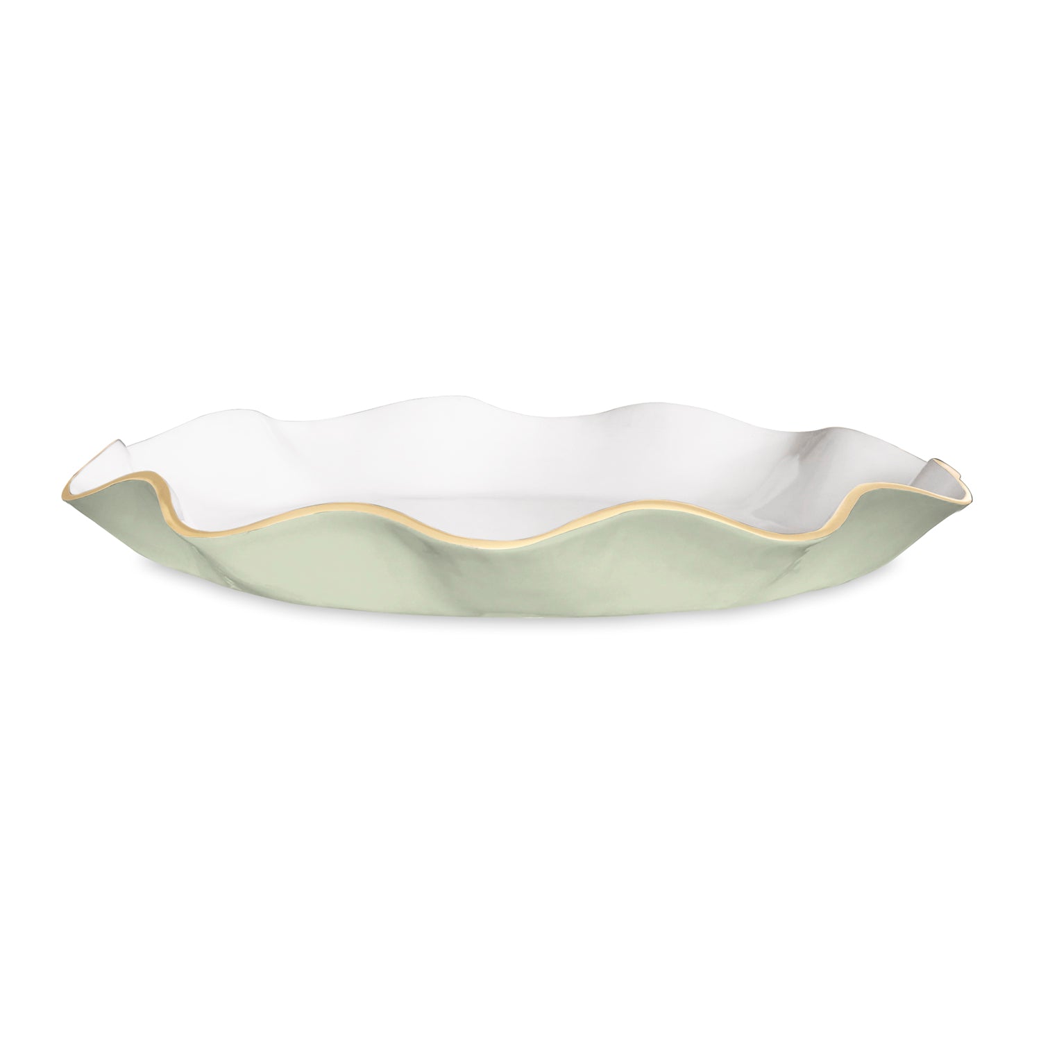 Beatriz Ball Serveware Beatriz Ball ENCANTO Carola  Large Round Platter (Pistachio and White)