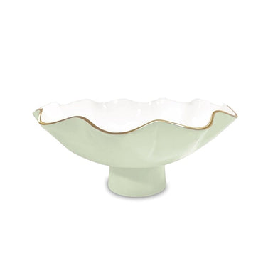 Beatriz Ball Serveware Beatriz Ball ENCANTO Carola Small Pedestal Bowl (Pistachio and White)