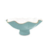 Beatriz Ball Serveware Beatriz Ball ENCANTO Carola Small Pedestal Bowl (Turquoise and White)