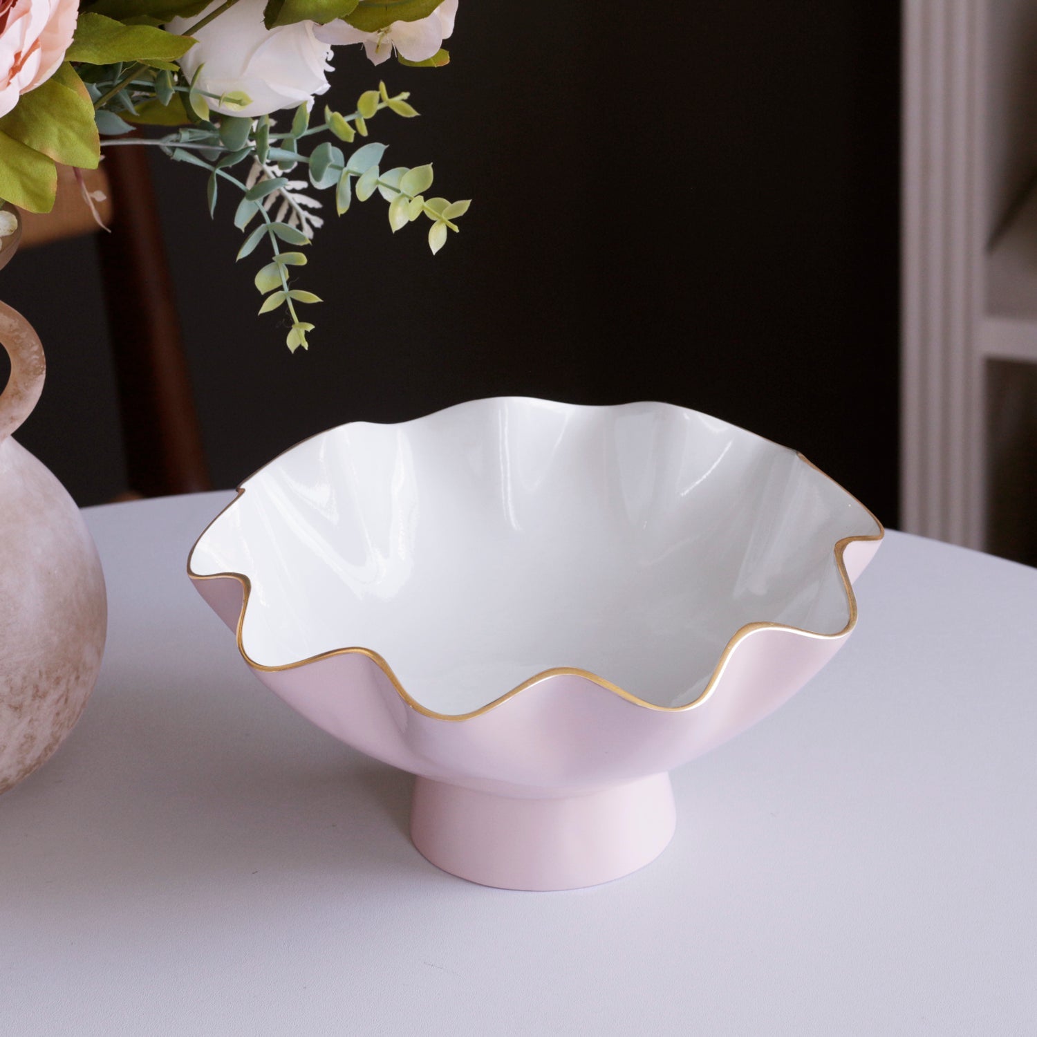 Beatriz Ball Servware Beatriz Ball ENCANTO Carola Small Pedestal (Camellia and White)