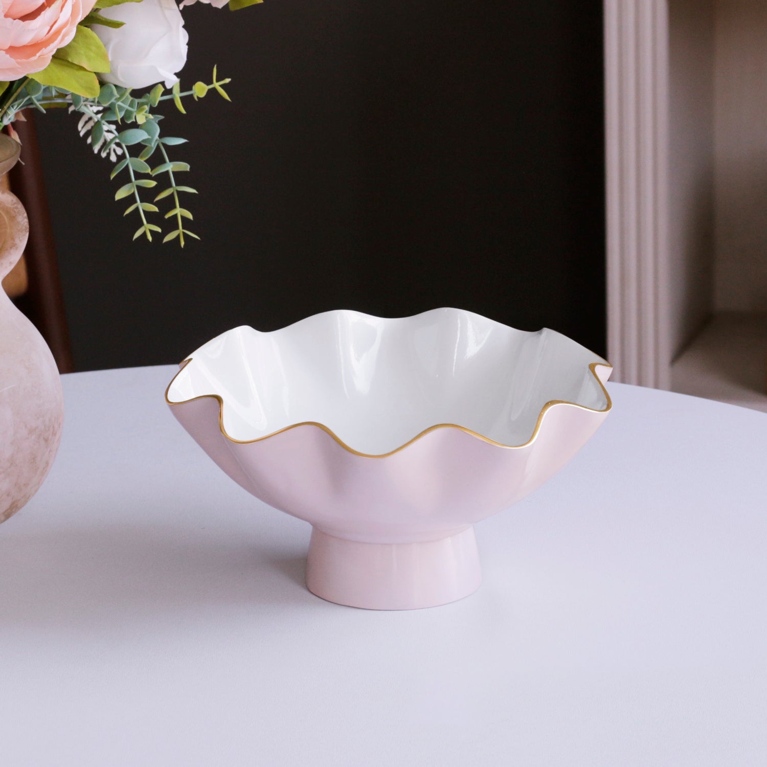 Beatriz Ball Servware Beatriz Ball ENCANTO Carola Small Pedestal (Camellia and White)