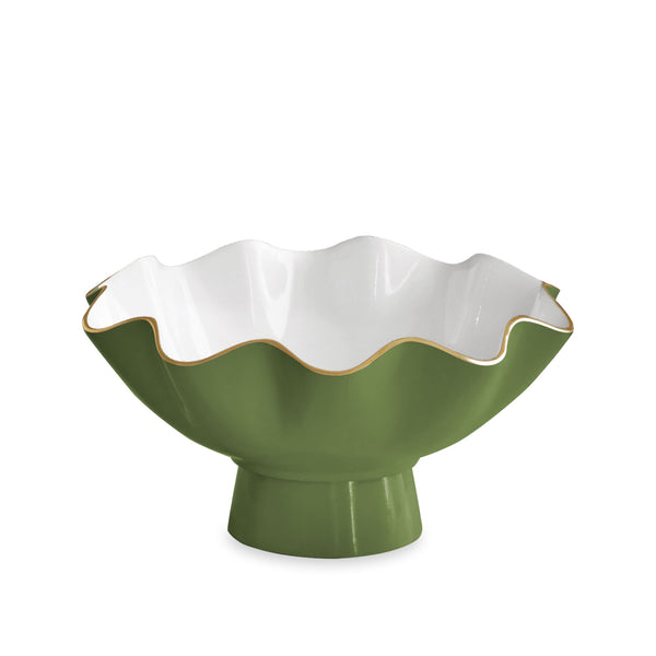 Beatriz Ball Servware Beatriz Ball ENCANTO Carola Small Pedestal Leaf Green and White