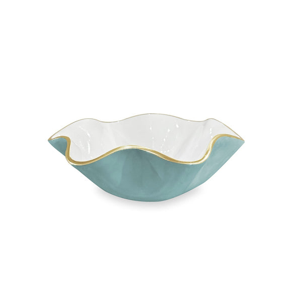 Beatriz Ball Serveware Beatriz Ball ENCANTO Carola  Small Round Bowl (Turquoise and White)