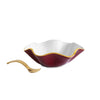 Beatriz Ball Giftware Beatriz Ball ENCANTO Carola Small Round Bowl w/spoon (Bordeaux and White)