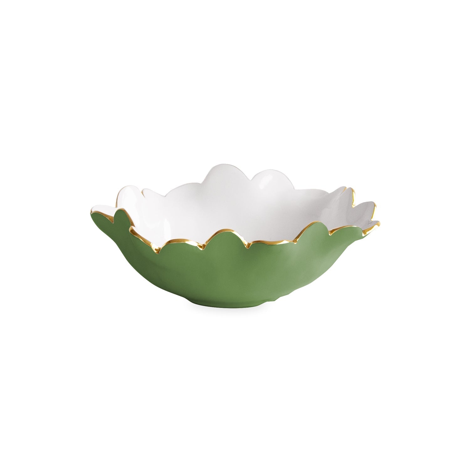 Beatriz Ball Serveware Beatriz Ball ENCANTO Colette Mini Round Bowl (Leaf Green and White)