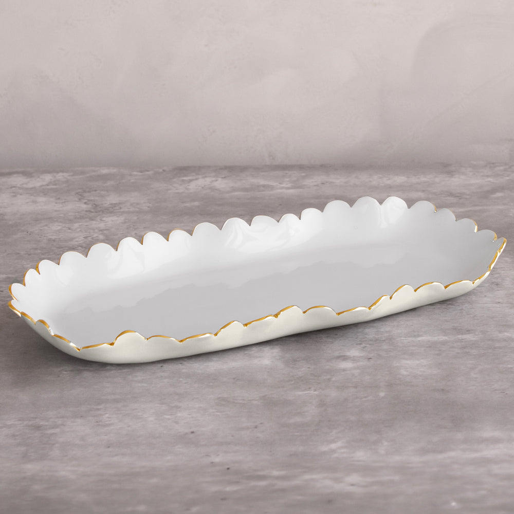 Beatriz Ball Serveware Beatriz Ball ENCANTO Colette Oblong Tray (Cream and White)