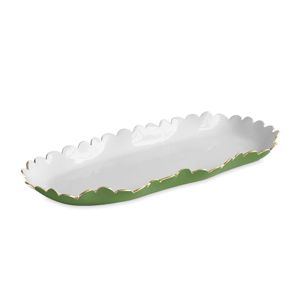 Beatriz Ball Serveware Beatriz Ball ENCANTO Colette Oblong Tray (Leaf Green and White)