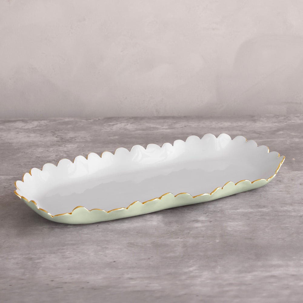 Beatriz Ball Serveware Beatriz Ball ENCANTO Colette Oblong Tray (Pistachio and White)