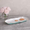 Beatriz Ball Serveware Beatriz Ball ENCANTO Colette Oblong Tray (Turquoise and White)