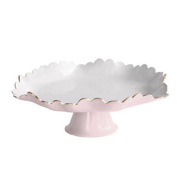Beatriz Ball Serveware Beatriz Ball ENCANTO Colette Pedestal Cake Plate (Camellia and White)