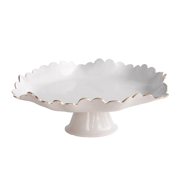 Beatriz Ball Serveware Beatriz Ball ENCANTO Colette Pedestal Cake Plate (Cream and White)