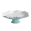 Beatriz Ball Serveware Beatriz Ball ENCANTO Colette Pedestal Cake Plate (Turquoise and White)