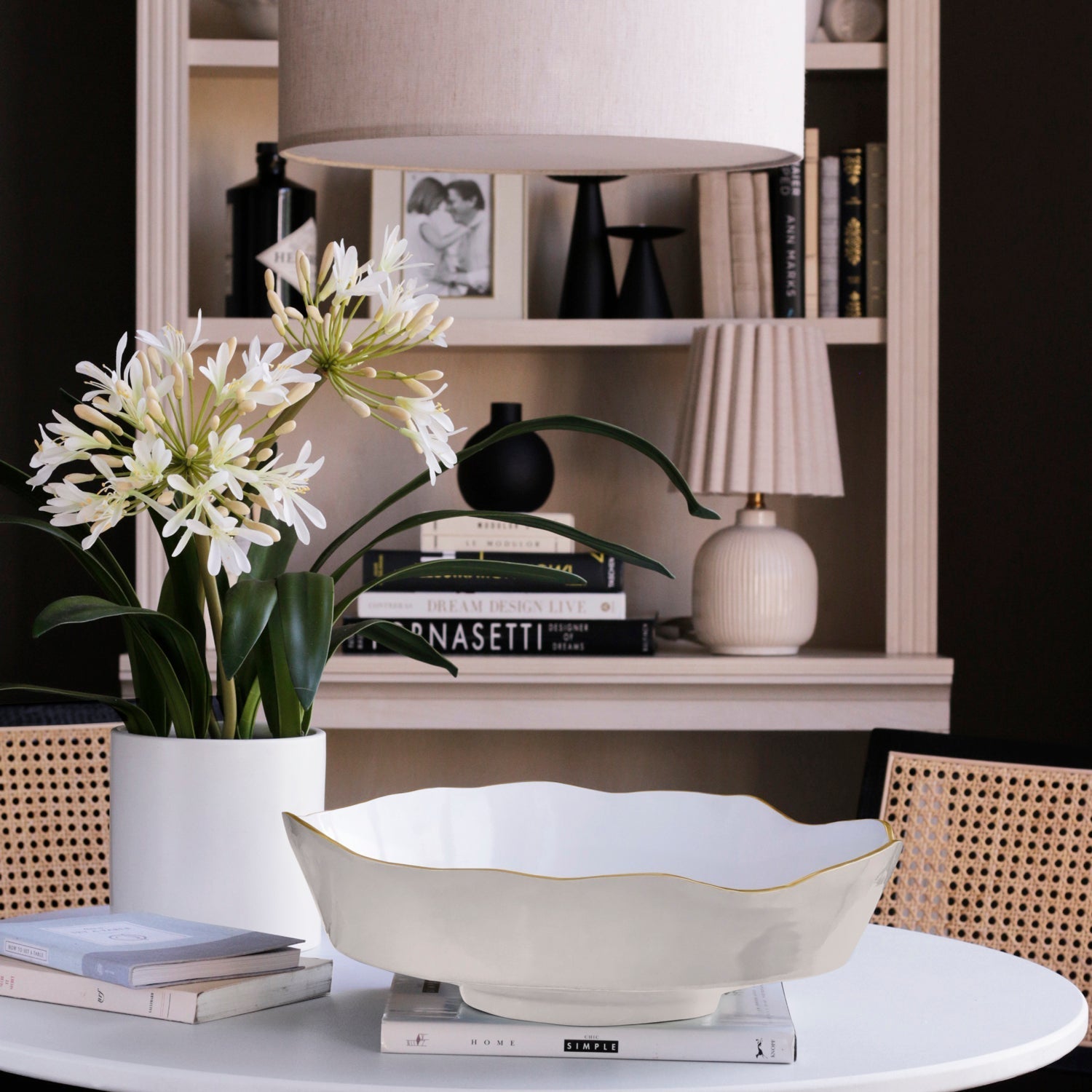 Beatriz Ball Serveware Beatriz Ball ENCANTO Dakota Large Bowl (Cream and White)