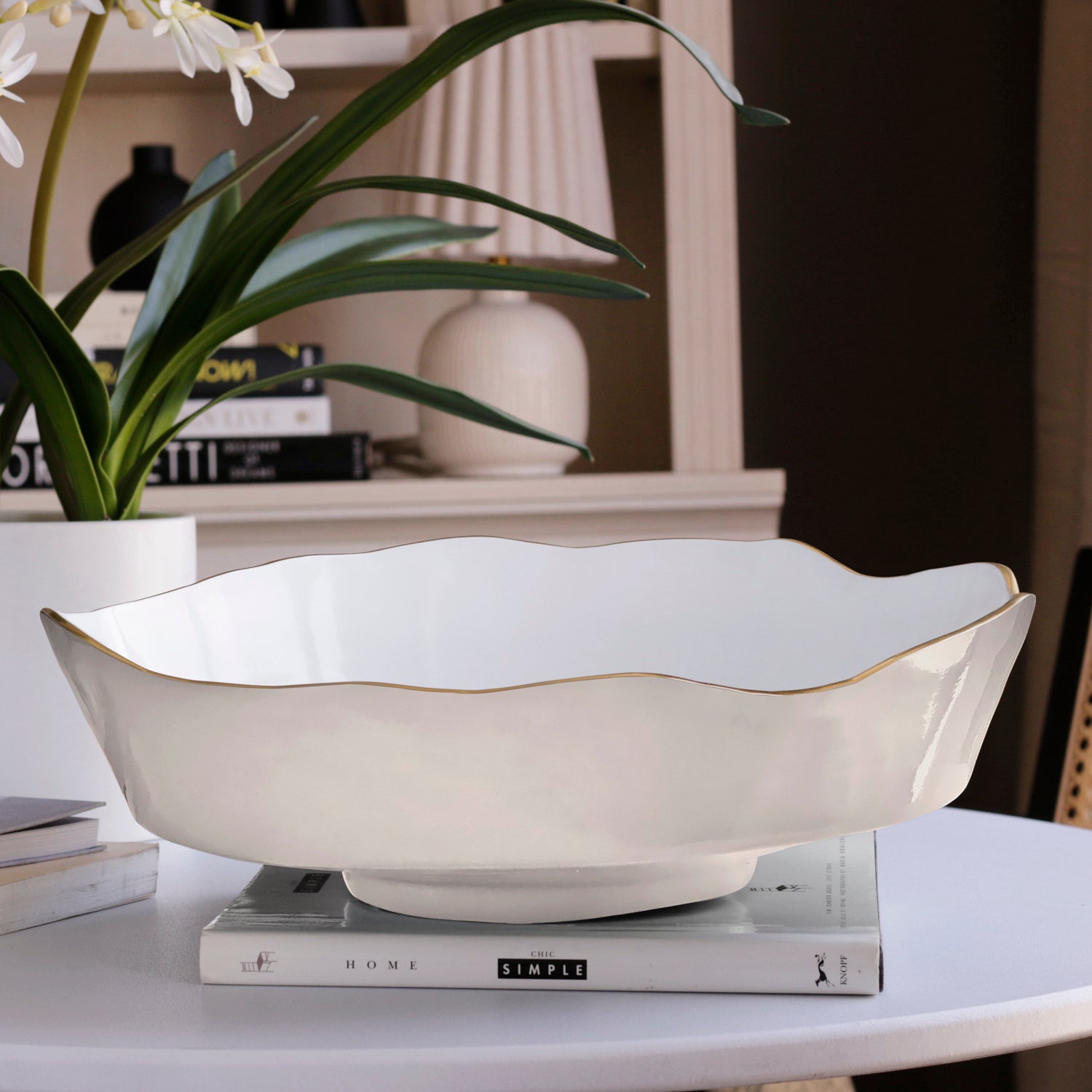 Beatriz Ball Serveware Beatriz Ball ENCANTO Dakota Large Bowl (Cream and White)