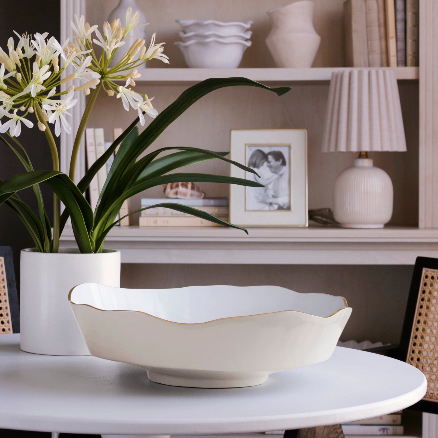Beatriz Ball Serveware Beatriz Ball ENCANTO Dakota Large Bowl (Cream and White)