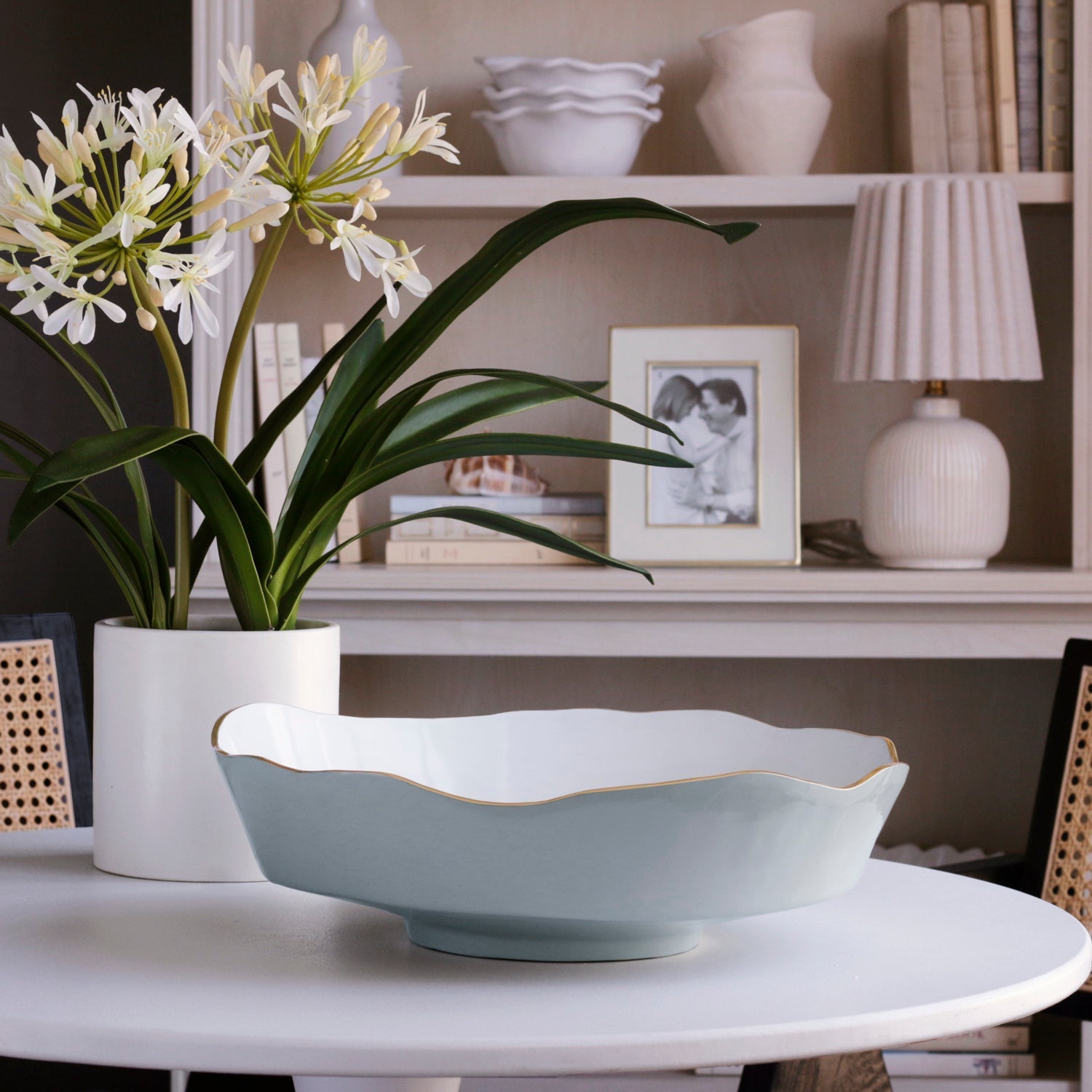 Beatriz Ball Serveware Beatriz Ball ENCANTO Dakota Large Bowl (Slate and White)