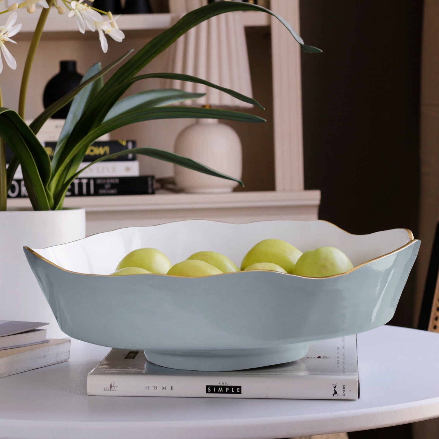 Beatriz Ball Serveware Beatriz Ball ENCANTO Dakota Large Bowl (Slate and White)