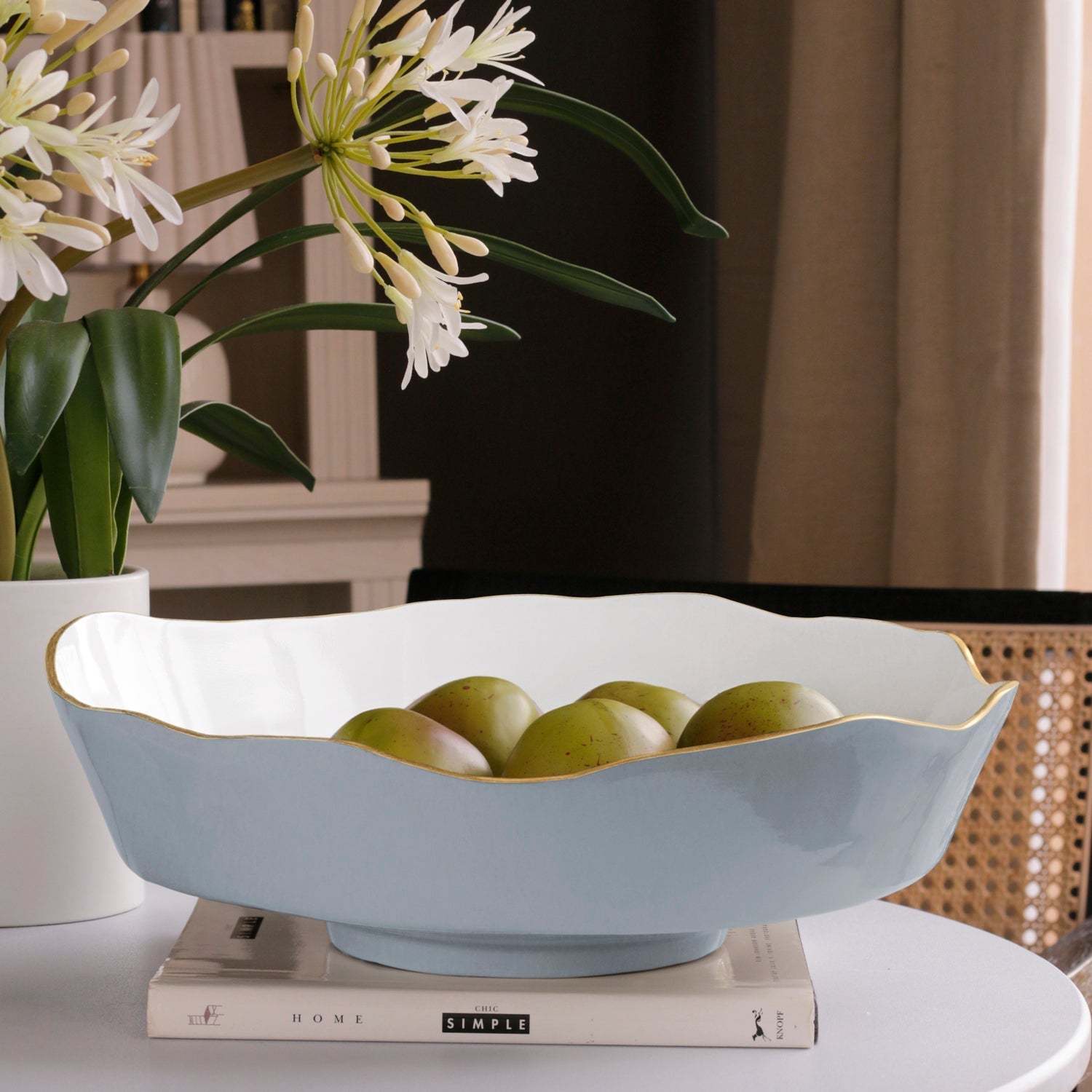Beatriz Ball Serveware Beatriz Ball ENCANTO Dakota Large Bowl (Slate and White)