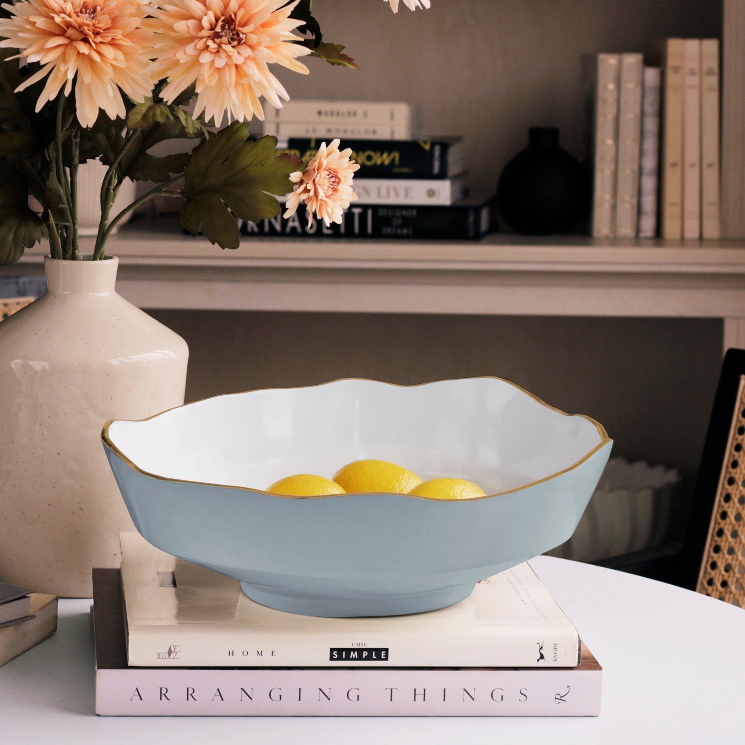 Beatriz Ball Serveware Beatriz Ball ENCANTO Dakota Medium Bowl (Slate and White)
