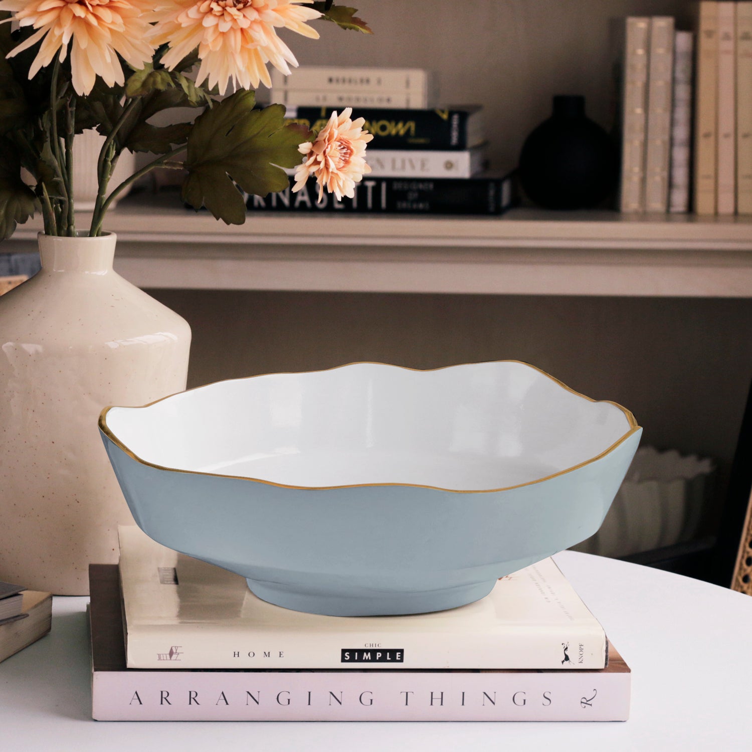 Beatriz Ball Serveware Beatriz Ball ENCANTO Dakota Medium Bowl (Slate and White)