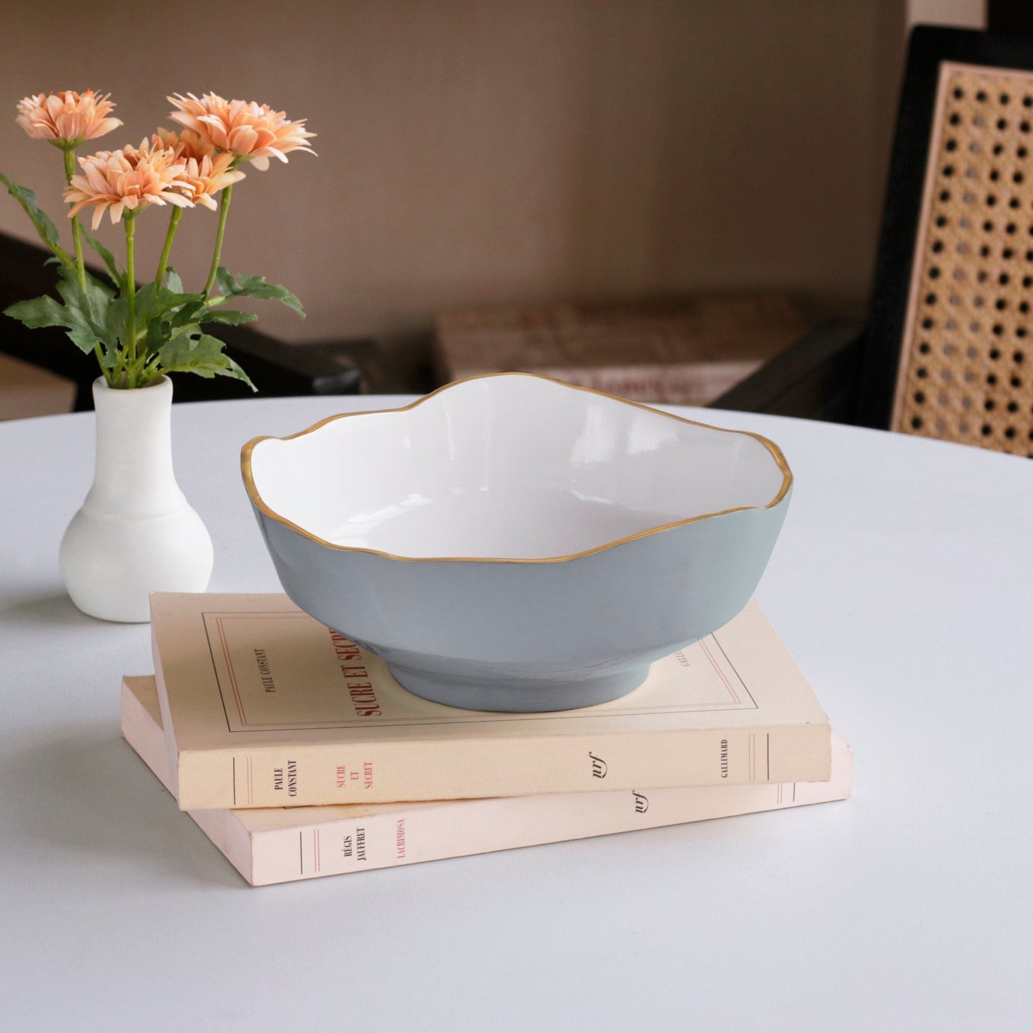 Beatriz Ball Serveware Beatriz Ball ENCANTO Dakota Small Bowl (Slate and White)