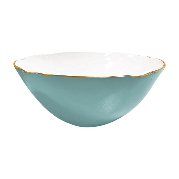 Beatriz Ball Serveware Beatriz Ball ENCANTO Demeter Large Bowl (Turquoise and White)