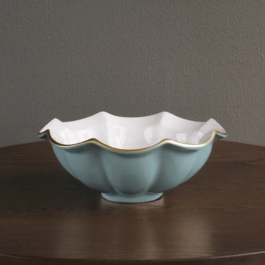 Beatriz Ball Serveware Beatriz Ball ENCANTO Devon Large Bowl (Turquoise and White)