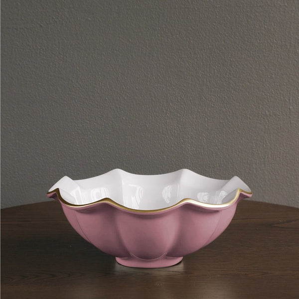 Beatriz Ball Serveware Beatriz Ball ENCANTO Devon Medium Bowl (Pink and White)