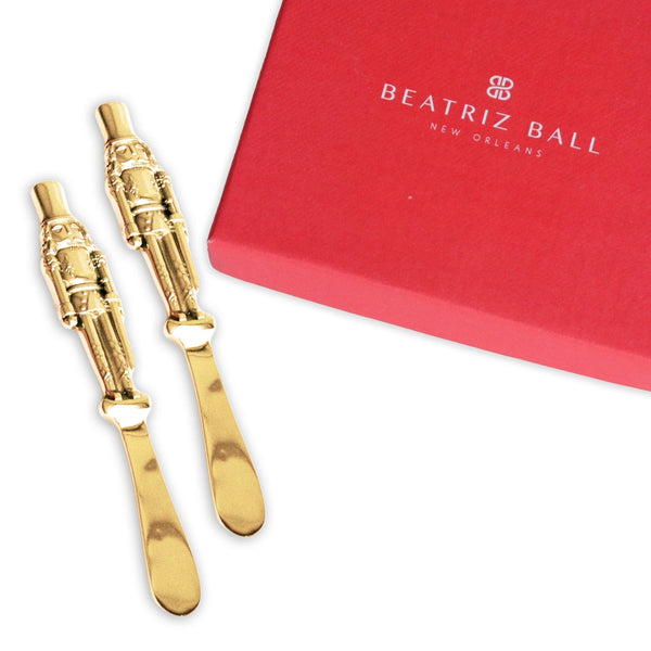Beatriz Ball Serveware Beatriz Ball ENCANTO Nutcracker Spreader (Gold) boxed set of 2