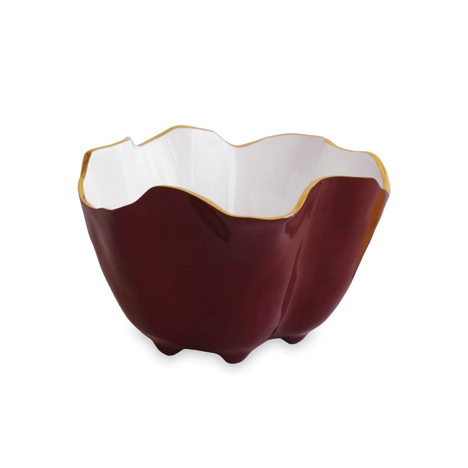 Beatriz Ball Giftware Beatriz Ball ENCANTO Onyx Ice Bucket (Bordeaux and White)