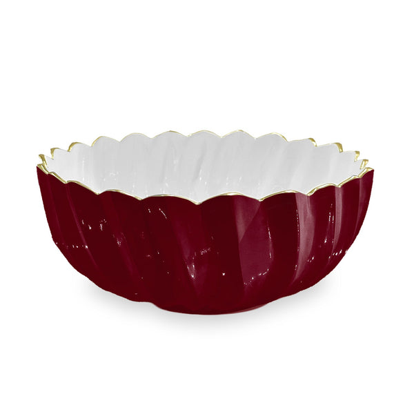 Beatriz Ball Giftware Beatriz Ball ENCANTO Orlando Medium Bowl (Bordeaux and White)
