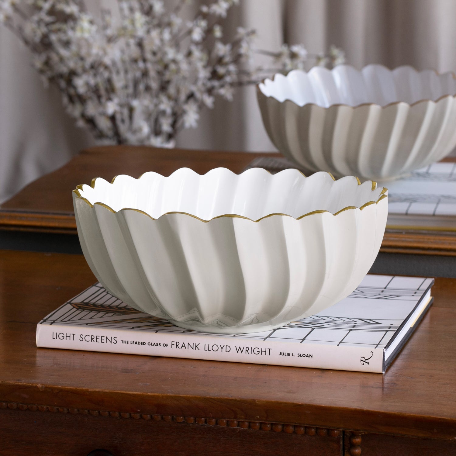 Beatriz Ball Serveware Beatriz Ball ENCANTO Orlando Medium Bowl (Cream and White)