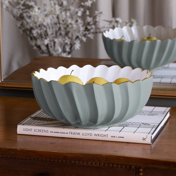 Beatriz Ball Serveware Beatriz Ball ENCANTO Orlando Medium Bowl (Slate and White)