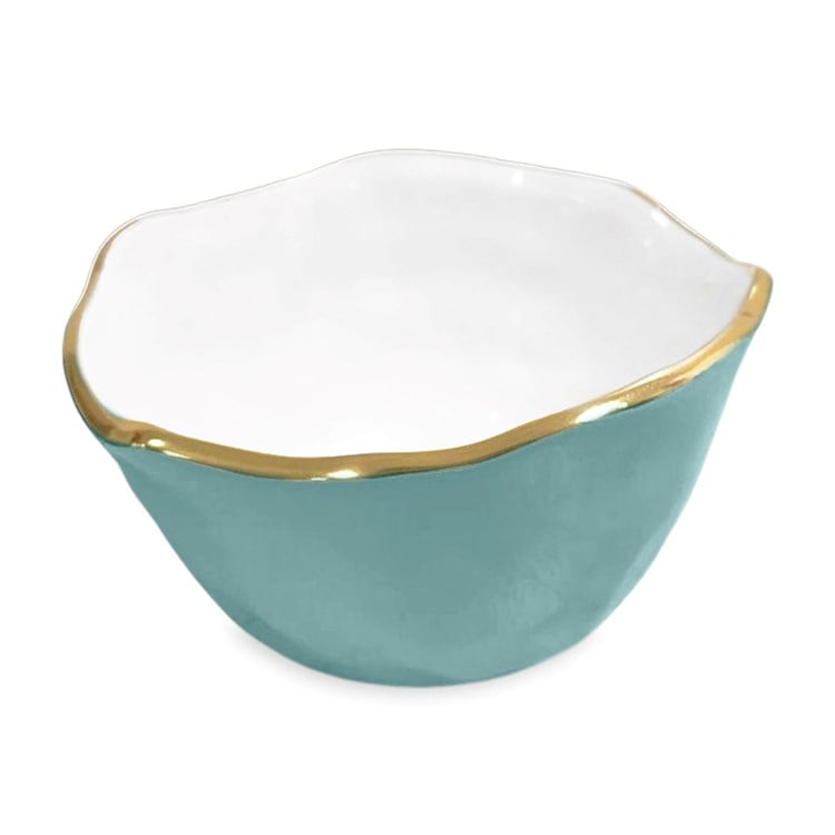 Beatriz Ball Serveware Beatriz Ball ENCANTO Osaka Small Bowl (Turquoise and White)