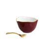 Beatriz Ball Giftware Beatriz Ball ENCANTO Osaka Small Bowl w/spoon (Bordeaux and White)