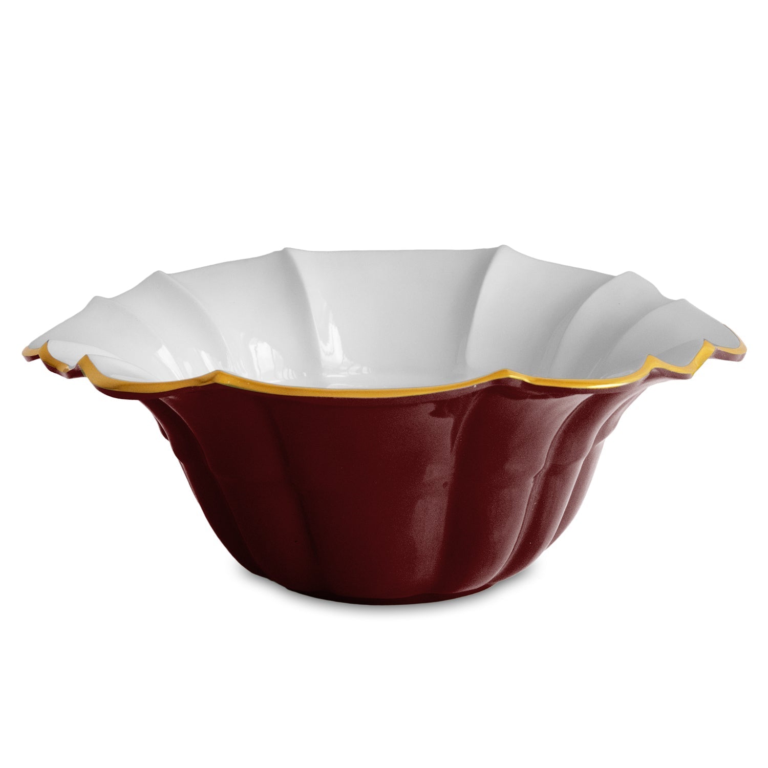 Beatriz Ball Giftware Beatriz Ball ENCANTO Tuscany Large Bowl (Bordeaux and White)